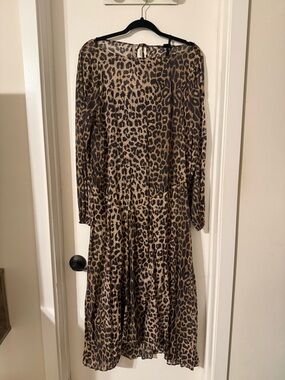 Allsaints Leopard Print Maxi Dress / coverup